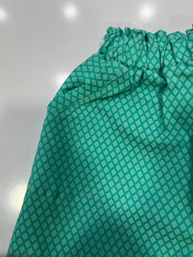 شلوارک بچگانه طرح کتان سبز